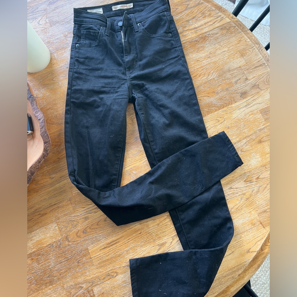 Levi’s Premium Black Mile High Rise Super Skinny Jeans
